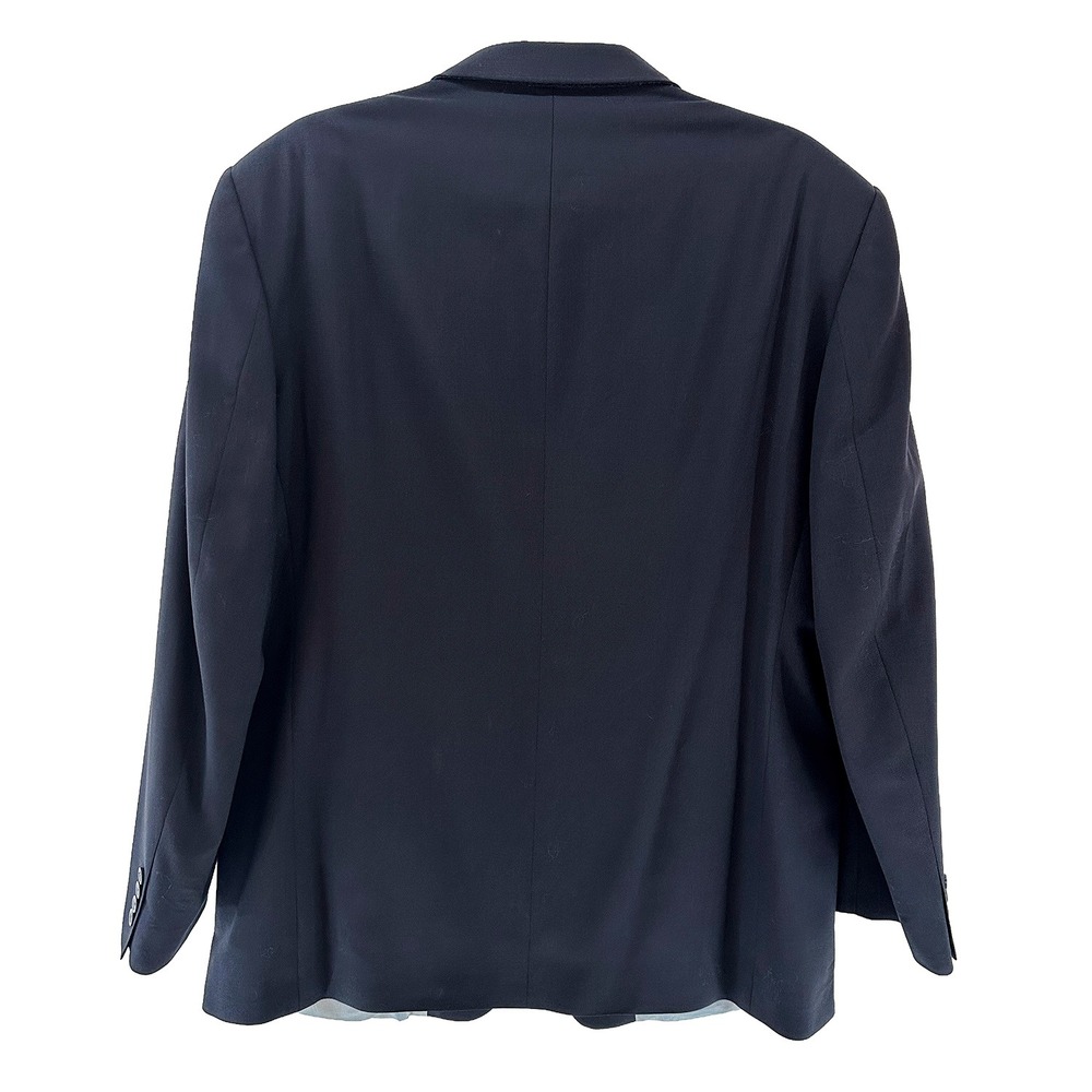 OSCAR DE LA RENTA 100% Wool Sport Coat Blazer • 46L • Navy Blue - Picture 3 of 7